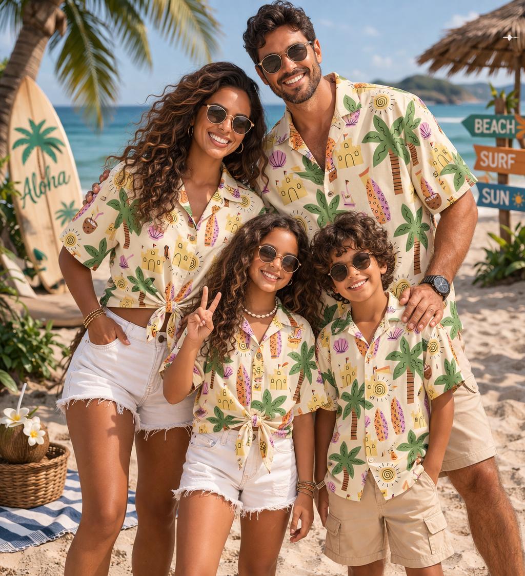 Plant Parental - Camisa Infantil Havaiana com Estampa de