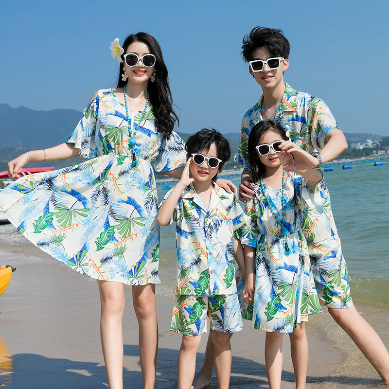 Plant Parent Clothing - Família Combinando Praia Roupas, Olhar de