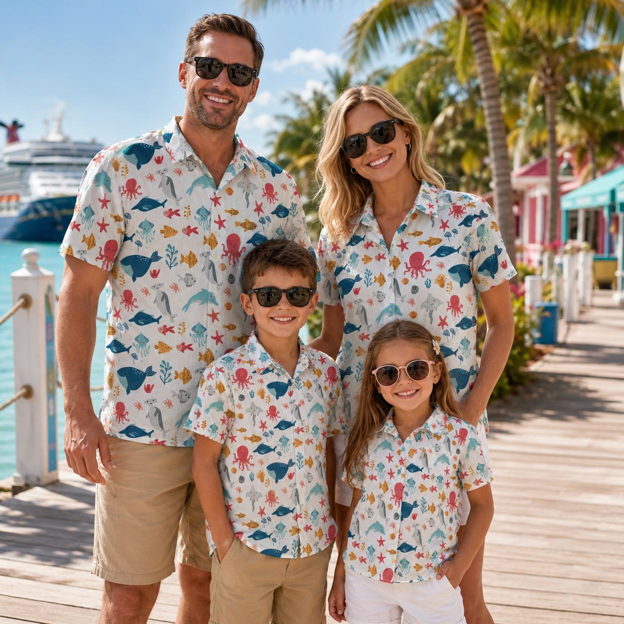 Camisa Infantil Havaiana com E - Plant Parental avaliação e preço